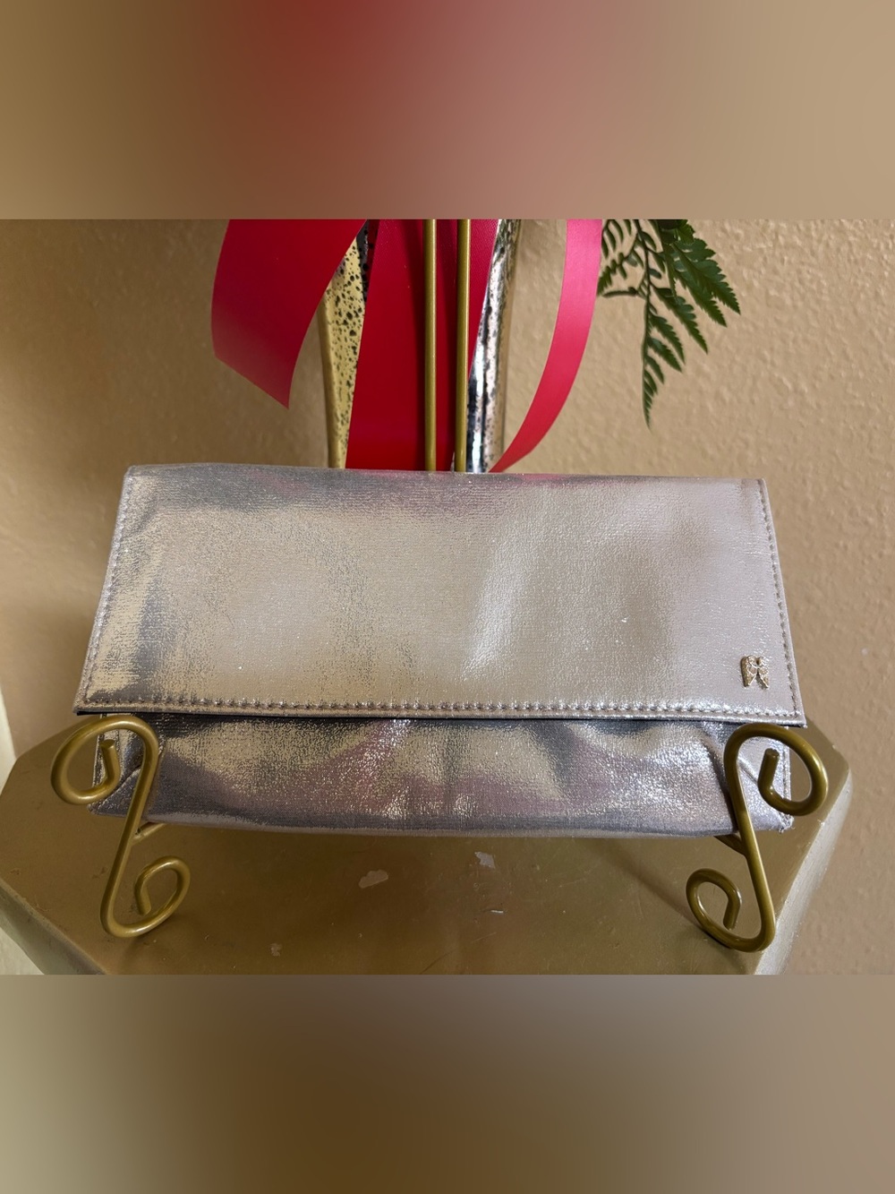 NWT Victoria’s Secret Metallic Silver Women’s Clutch Bag